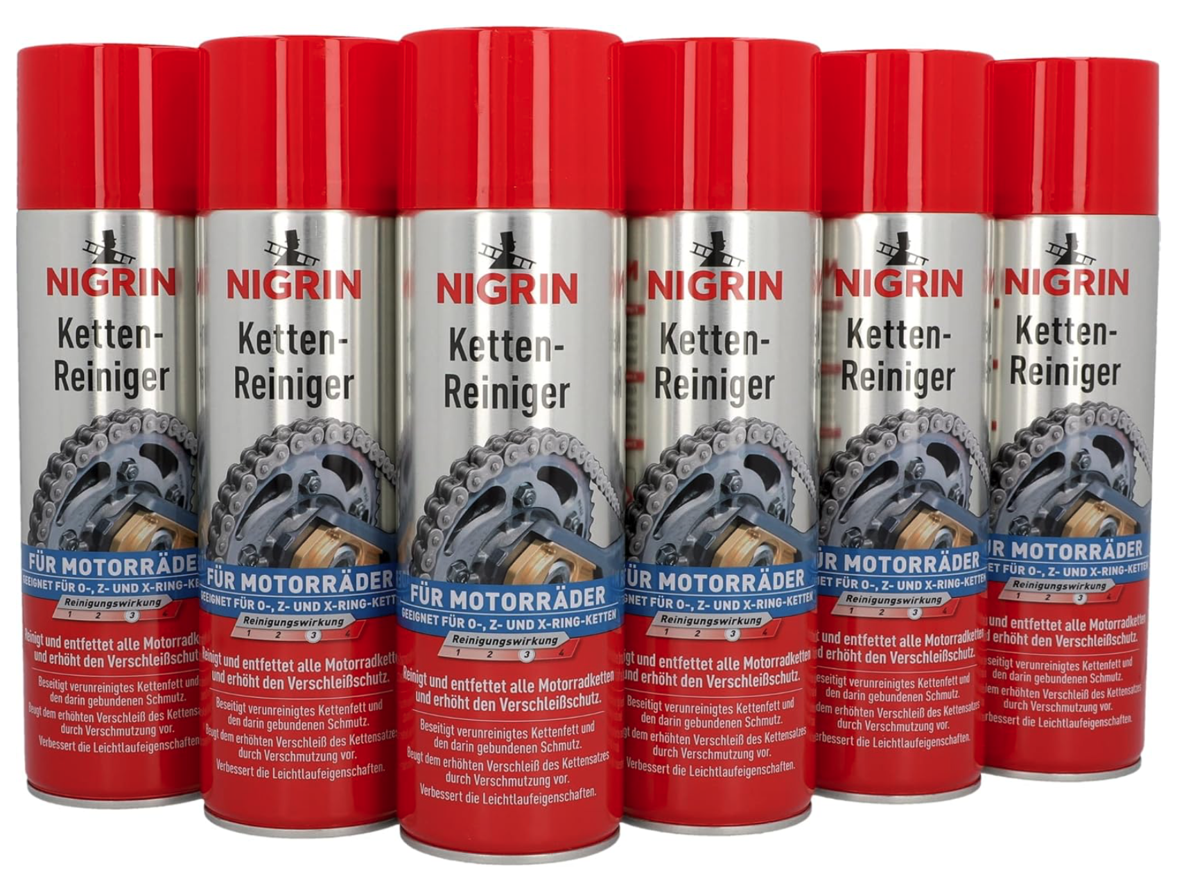Pack 6 botes espray limpiacadenas